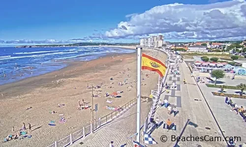 Playa de Salinas Beach on Bay of Biscay in Asturias